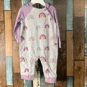 Robeez purple hooded rainbow onsie